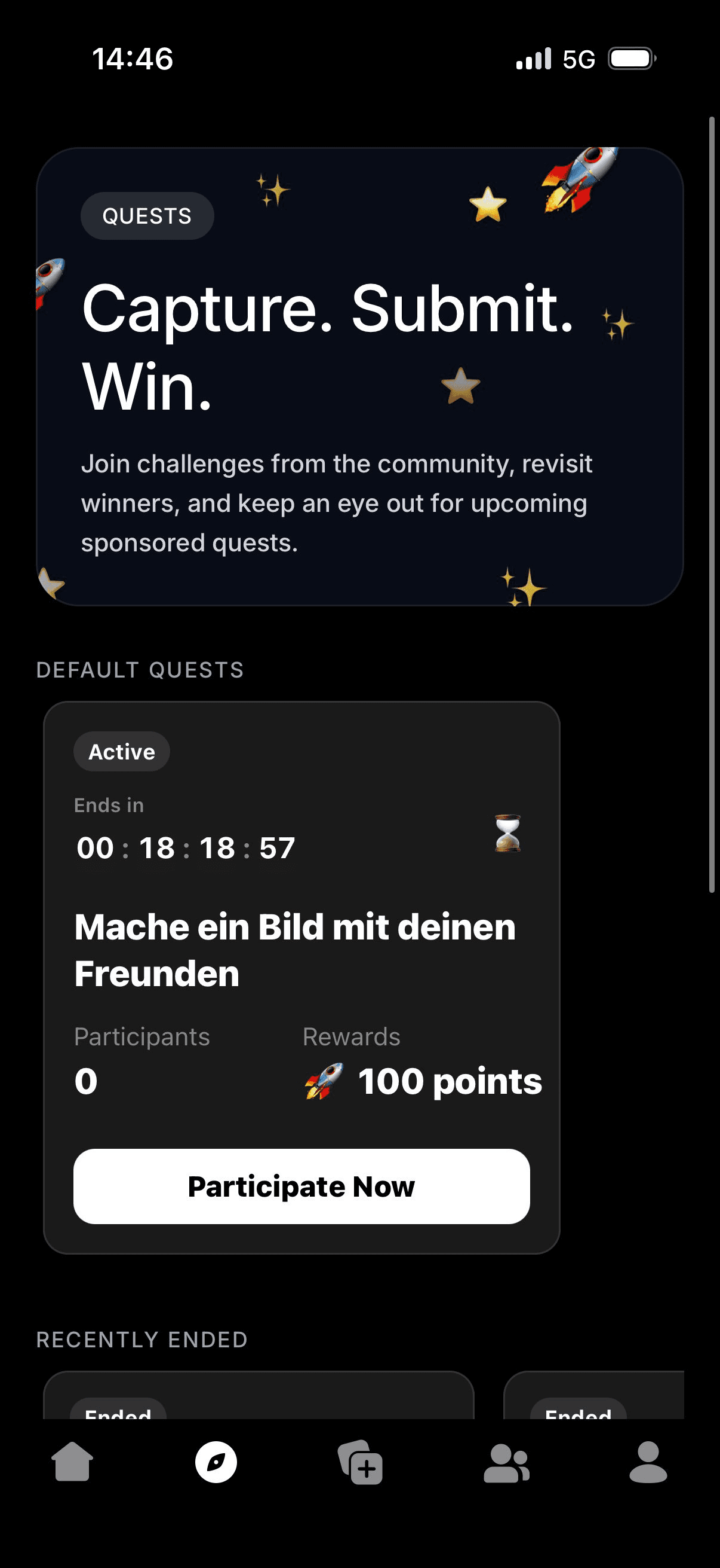 Ulifyi Quest List screen